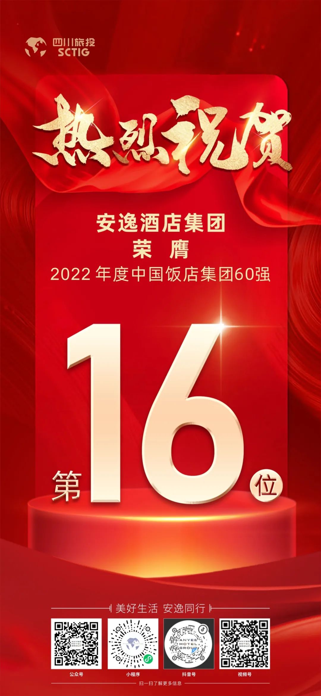 四川尊龙集团官网集团荣膺“2022年度中国饭店集团60强”